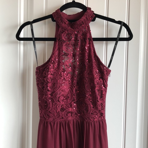 Burgundy formal maxi dress - Picture 2 of 6